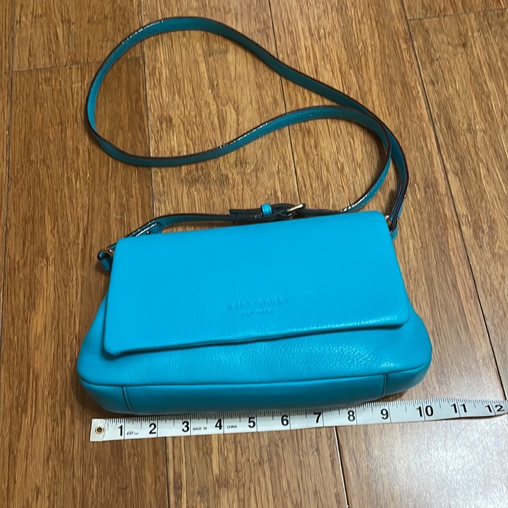 Kate spade teal color genuine leather bag - Picture 8 of 10